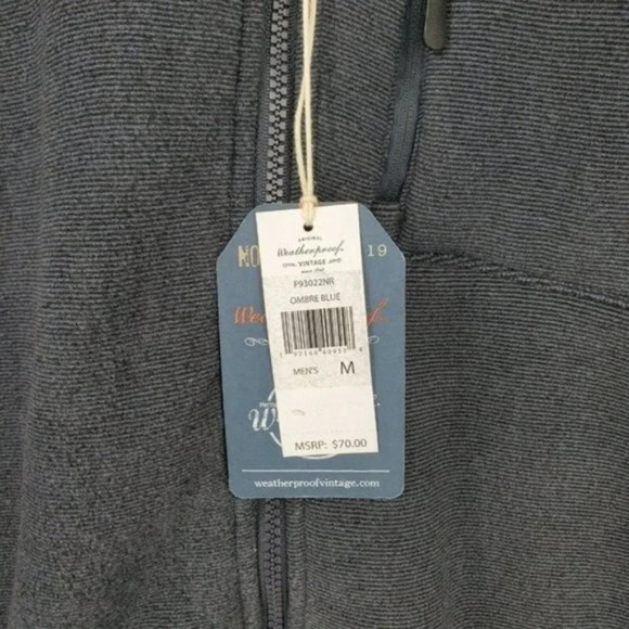 Weatherproof Faux Shearling Lined Funnel Neck Jacket In Ombre Blue Size M NWT - Picture 6 of 9